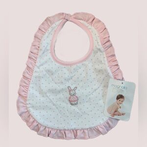 Magnolia Baby NWT Pink Polka Dot Easter Bib